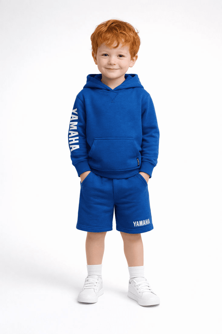 Bermuda Moletom Yamaha Basic Azul Infantil